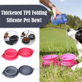 Rubber Foldable Double Feeding Bowl Pets