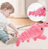 Electric Jumping Shrimp USB Charging Simulation Lobster Plush Pets Toy