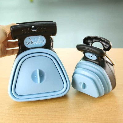 Pet Travel Foldable Pooper Scooper With 1 Roll Decomposable Bags Clean Pick Up Cleaner