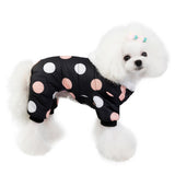 Warm Big polka Dotted Four-Leg Cotton Coat