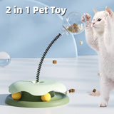 Cat Leakage Food 2 In 1 Toys Turntable Spring Ball