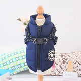 Waterproof Winter Coat With Harness Warm Clothing Jacket Chihuahua Labrador