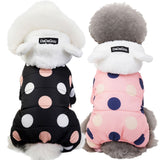 Warm Big polka Dotted Four-Leg Cotton Coat