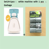 Pet Travel Foldable Pooper Scooper With 1 Roll Decomposable Bags Clean Pick Up Cleaner