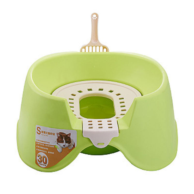 Spillproof Cat Litter Pan Semi-enclosed Oversize