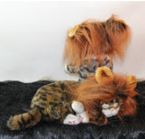 Funny Pet Hat Emulation Lion Hair Mane Ears Head Cap Scarf Halloween Festival Costume