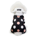 Warm Big polka Dotted Four-Leg Cotton Coat