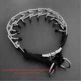 Chrome Plated Pinch Dog Collar Choke Chain Dog Training Necklace Rubber Tips Guardian