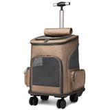 Portable Folding Trolley Traveling Backpack With Universal Wheel