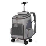 Portable Folding Trolley Traveling Backpack With Universal Wheel