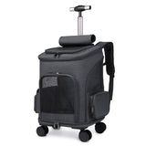 Portable Folding Trolley Traveling Backpack With Universal Wheel