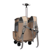 Portable Folding Trolley Traveling Backpack With Universal Wheel