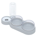 Automatic Double Feeder With Water Fountain Drinking Raised Stand