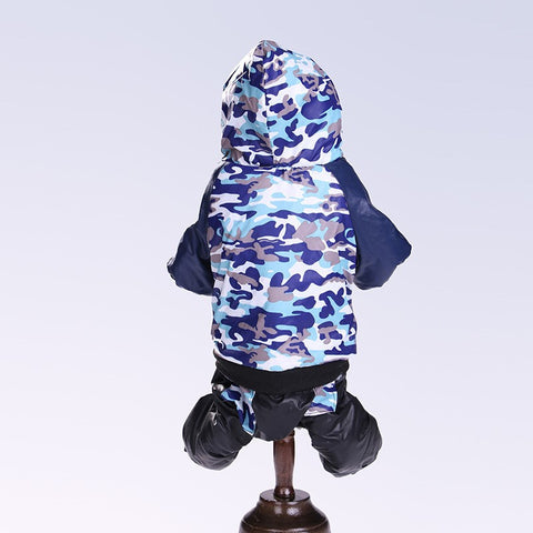 Autumn Winter Camouflage Hooded Pet Clothing