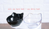 Inclined Food Cat Ear Oblique Mouth Transparent Single Pet Bowl