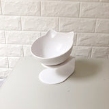 Inclined Food Cat Ear Oblique Mouth Transparent Single Pet Bowl