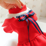 Pet Student British Style Costume Autumn And Winter Woolen Cloth