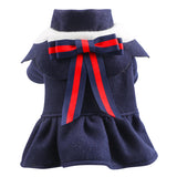 Pet Student British Style Costume Autumn And Winter Woolen Cloth