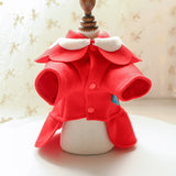 Pet Student British Style Costume Autumn And Winter Woolen Cloth