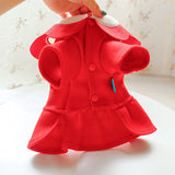 Pet Student British Style Costume Autumn And Winter Woolen Cloth