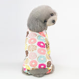 Pet Four-Legged Cotton Home Pajamas Casual Cartoon Fruit Pattern