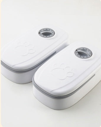 Automatic Smart Food Dispenser Timer Stainless Steel Bowl