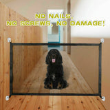 Pets Baby Safety Gate Mesh Fence Magic Portable Guard Net Stairs Doors