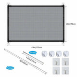 Pets Baby Safety Gate Mesh Fence Magic Portable Guard Net Stairs Doors