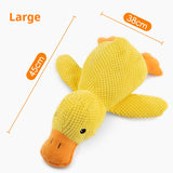 Calming Duck Plush Stuffed Chew Squeaky Teeth Cleaning Pillow