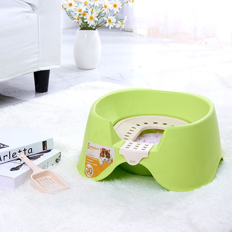 Spillproof Cat Litter Pan Semi-enclosed Oversize