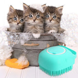 Soft Silicone Pet Shampoo Massager Shower Brush Comb Grooming Scrubber For Bathing