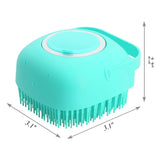 Soft Silicone Pet Shampoo Massager Shower Brush Comb Grooming Scrubber For Bathing