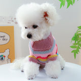 Pet Ring Comfortable Colorful Stripes Sweater