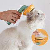 Pet Pumpkin Brush Self Cleaning Slicker Gently Removes Loose Undercoat Mats Tangled Hair