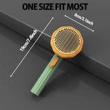 Pet Pumpkin Brush Self Cleaning Slicker Gently Removes Loose Undercoat Mats Tangled Hair