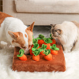 Carrot Plush Vegetable Chew Toy Snuffle Mat