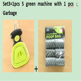 Pet Travel Foldable Pooper Scooper With 1 Roll Decomposable Bags Clean Pick Up Cleaner