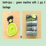 Pet Travel Foldable Pooper Scooper With 1 Roll Decomposable Bags Clean Pick Up Cleaner