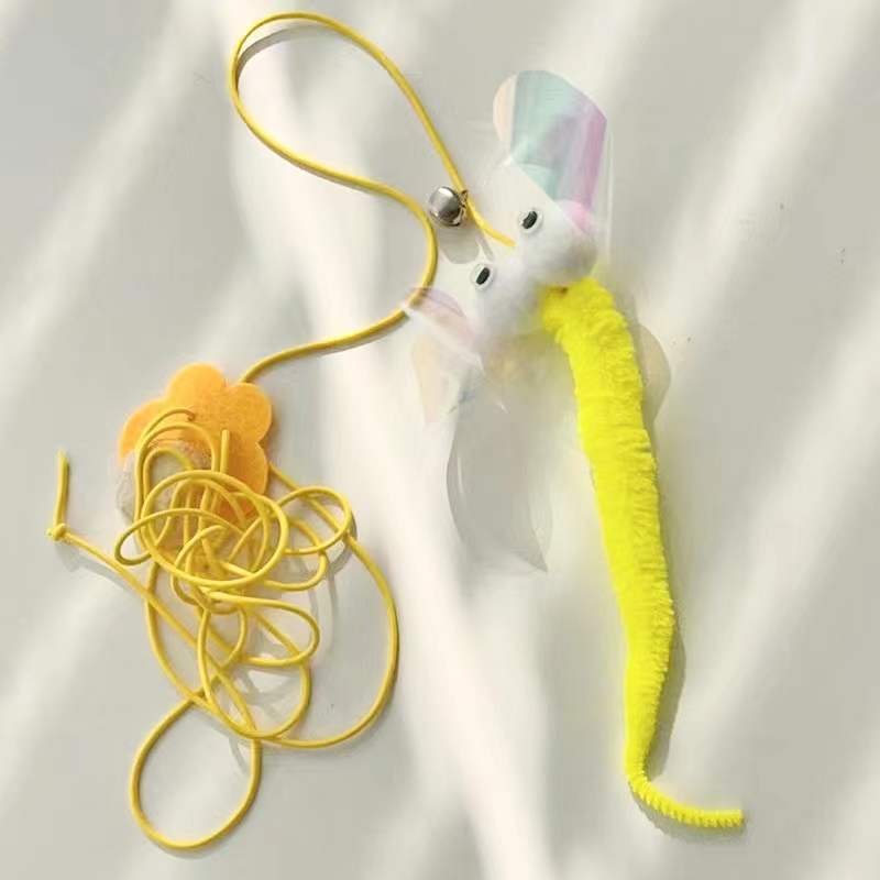 Funny Self-hey Interactive Toy Rope Grabbing Mouse Telescopic Hanging