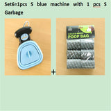 Pet Travel Foldable Pooper Scooper With 1 Roll Decomposable Bags Clean Pick Up Cleaner