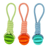 Interactive Treat Rope Rubber Leaking Chewing Bite Resistant Pet Tooth Cleaning