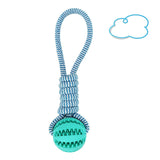 Interactive Treat Rope Rubber Leaking Chewing Bite Resistant Pet Tooth Cleaning