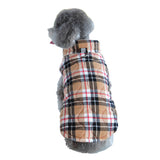 Heavy Cotton Winter Jacket Plaid Zipper