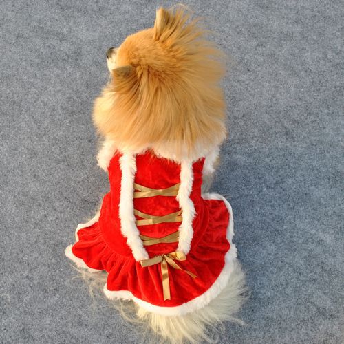 Pet New Year And Christmas Classic Red Skirt