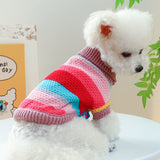 Pet Ring Comfortable Colorful Stripes Sweater