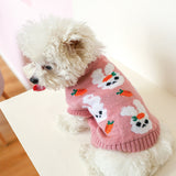 Bowknot Hollow Knit Pet Sweater