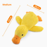 Calming Duck Plush Stuffed Chew Squeaky Teeth Cleaning Pillow