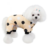 Warm Big polka Dotted Four-Leg Cotton Coat