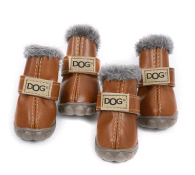 Dog Thick Snow Boots Warm Teddy Autumn And Winter