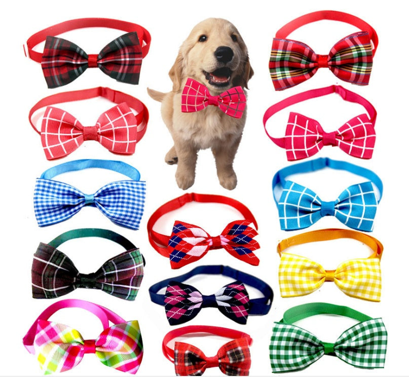 Plaid Pet Bow Tie